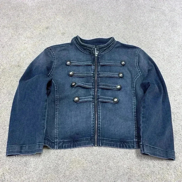 Torrid Jacket Women’s Blue Denim Long Sleeve Full Zip Size 0 - Picture 1 of 11